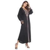 LORDXX Fashion Jilbab Abaya Dress Chic Edge Embroidery Noble Style Middle East Long Robe Moroccan Burka Kaftan Islamic Dresses