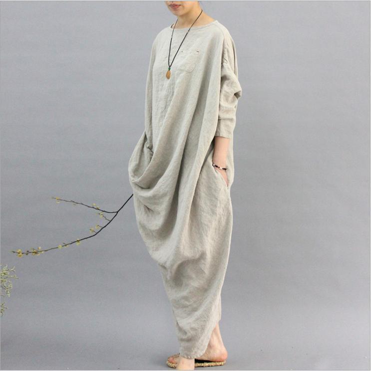 Plus Size Cotton And Linen Retro Women's Dress Robes Morocco,Turkey's robes Dresses Loose Long Dress Bohemian women maxi dresses