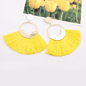 Handmade Bohemian Big Tassel Earrings for Women Lady Female Fringe Earring Brincos Fashion Statement Jewelry