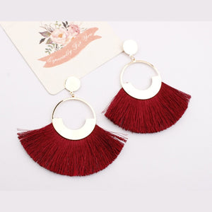 Handmade Bohemian Big Tassel Earrings for Women Lady Female Fringe Earring Brincos Fashion Statement Jewelry