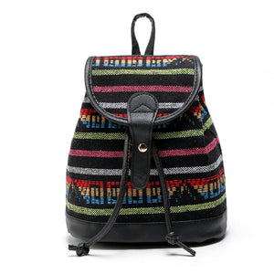 National Backpack Srripe Woven Canvas