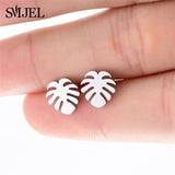 SMJEL 2018 Fashion Feather Women Earrings Boho Long Vintage Leaf Stud Earrings Ear Cuff Jewelry Accessories Gift