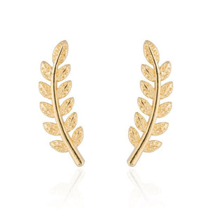 SMJEL 2018 Fashion Feather Women Earrings Boho Long Vintage Leaf Stud Earrings Ear Cuff Jewelry Accessories Gift