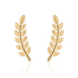 SMJEL 2018 Fashion Feather Women Earrings Boho Long Vintage Leaf Stud Earrings Ear Cuff Jewelry Accessories Gift