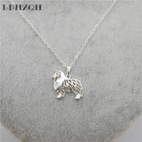 LPHZQH fashion Boho Chic necklace Rough Collie dog necklace Shetland Sheepdog choker pendant Women necklace Jewelry charm gift