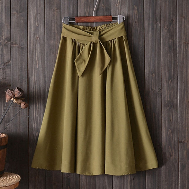 Dropship Skirt Skirts Womens Pleated Long Black Midi High Waist Faldas Mujer Moda 2019 Korean Patchwork Belt Spring Summer White