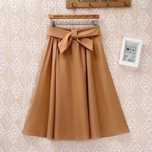 Dropship Skirt Skirts Womens Pleated Long Black Midi High Waist Faldas Mujer Moda 2019 Korean Patchwork Belt Spring Summer White