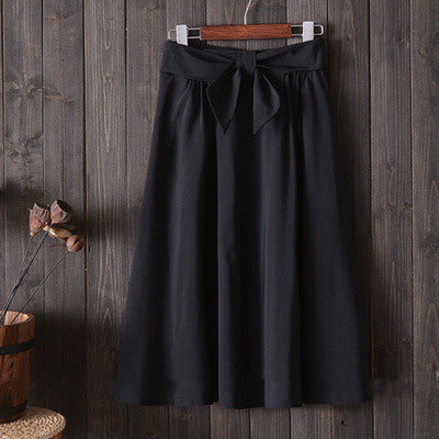 Dropship Skirt Skirts Womens Pleated Long Black Midi High Waist Faldas Mujer Moda 2019 Korean Patchwork Belt Spring Summer White