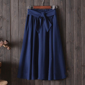 Dropship Skirt Skirts Womens Pleated Long Black Midi High Waist Faldas Mujer Moda 2019 Korean Patchwork Belt Spring Summer White