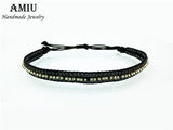 AMIU Handmade Seed Beads Hippy Boho Bohemia Wrap Bracelets For Women And Men Christmas Day 2019 Beach Bracelets