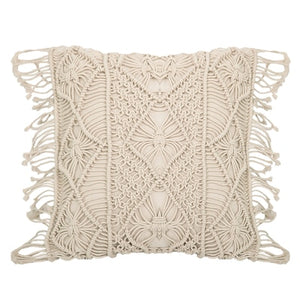 white crocheted moroccan French chic knitting design Nordic design back sofa bed Cushion Lumbar Pillow Throw Pillow cover