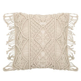 white crocheted moroccan French chic knitting design Nordic design back sofa bed Cushion Lumbar Pillow Throw Pillow cover