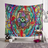 Home Colourful Face Oil Painting Mandala Tapestry Gypsy Hippie Wall Hanging Dorm Cover Bedspread Yoga Mat Moroccan Decor