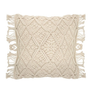 Ellig White crocheted moroccan French chic knitting design Nordic design back sofa bed Cushion Lumbar Pillow Throw Pillow