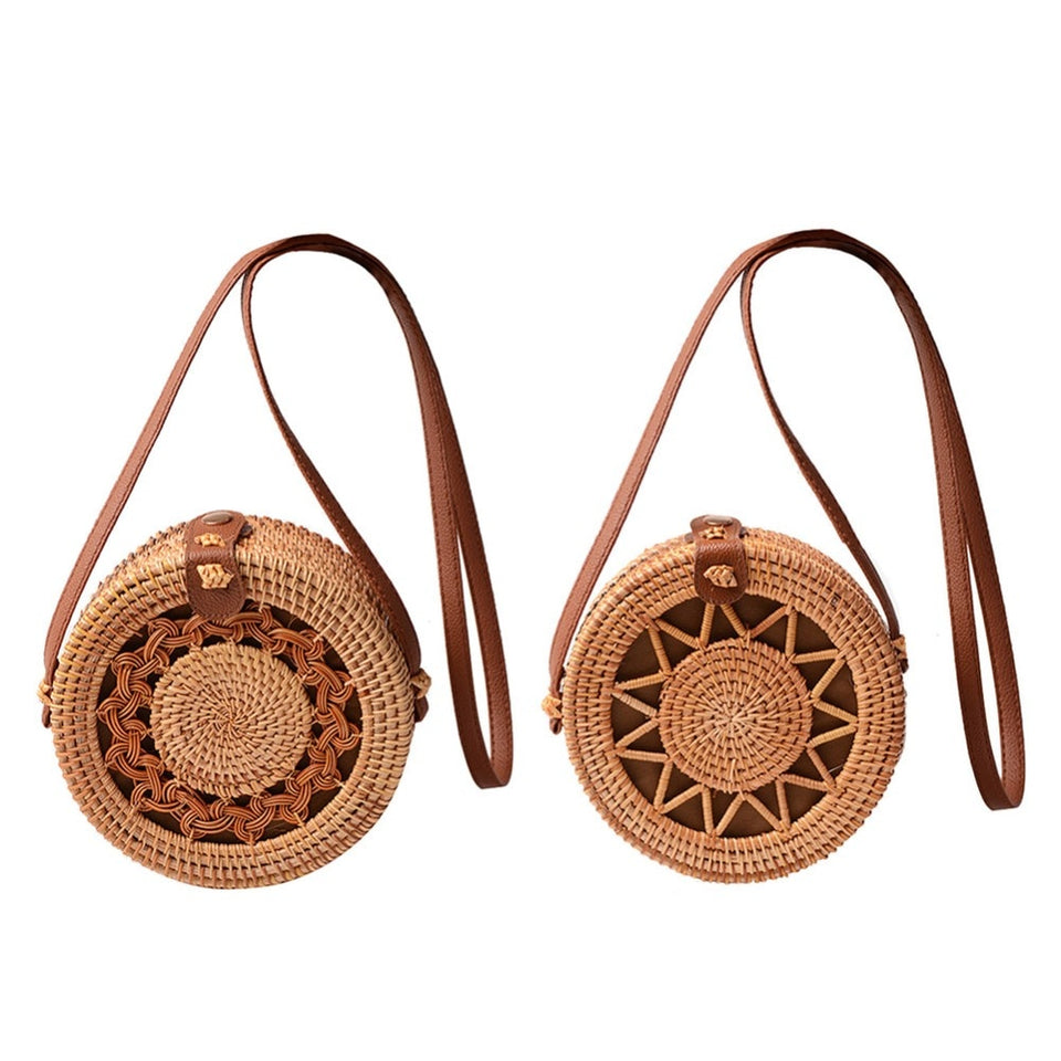 Rattan Bags Handbags For Women 2019 Bali Bohemian Summer Beach Bag Woven Summer Beach Women Shoulder Crossbody Bags