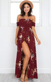 Dropship Dress Women Sexy Dresses Long Maxi Summer Plus Size White Red Beach Boho Floral Vestidos Verano 2019 Holiday Strapless