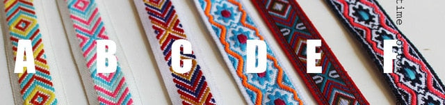 5yards/lot embroidery webbing 2cm wide ethnic style ribbon 6colors bohochic trim accessory for bag garment home deco