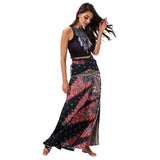 Womail Skirt Women Summer Fashion Long Hippie Bohemian Gypsy Boho Flowers Elastic Waist Floral Skirt NEW 2019 dropship M27