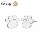 Golden Silver Women Earrings Femme Swan Dogs Paw Animal Ethnic Boho Jewelry