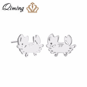 Golden Silver Women Earrings Femme Swan Dogs Paw Animal Ethnic Boho Jewelry