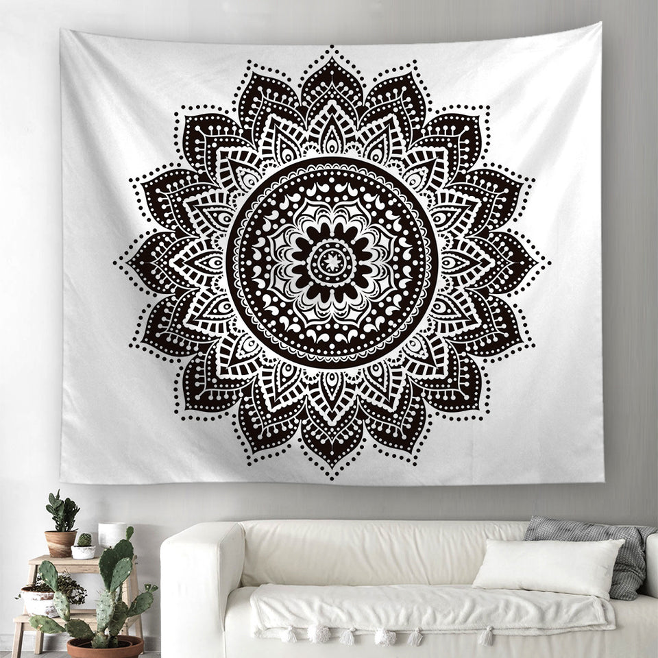 New Hippie Tapestry Printed Lotus Tapestry Bohemia Mandala Tapestry serviette plage Wall Hanging For Wall Decoration Yoga Mat