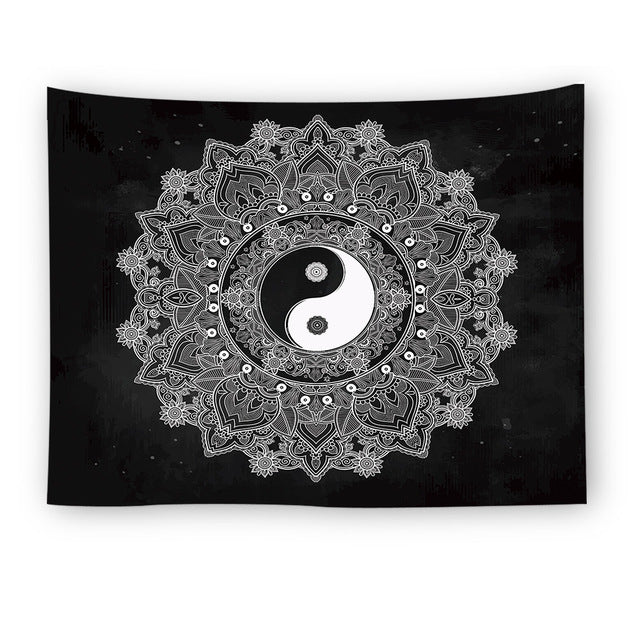 New Hippie Tapestry Printed Lotus Tapestry Bohemia Mandala Tapestry serviette plage Wall Hanging For Wall Decoration Yoga Mat