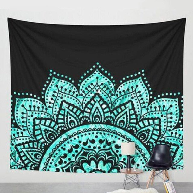 New Hippie Tapestry Printed Lotus Tapestry Bohemia Mandala Tapestry serviette plage Wall Hanging For Wall Decoration Yoga Mat