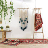 DropShip Macrame Wall Art Tapestries Hand-made Ddyed Cotton Wall Hanging Tapestry Bohemia Tassel Boho Home Wedding Decoration