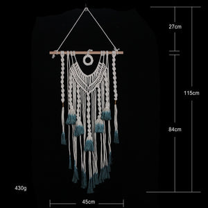 DropShip Macrame Wall Art Tapestries Hand-made Ddyed Cotton Wall Hanging Tapestry Bohemia Tassel Boho Home Wedding Decoration