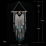 DropShip Macrame Wall Art Tapestries Hand-made Ddyed Cotton Wall Hanging Tapestry Bohemia Tassel Boho Home Wedding Decoration