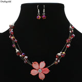 New Boho Bohemian Choker Crystal Necklace Multi Layer Silver Short Beads Strand Shell Flower Jewelry Women