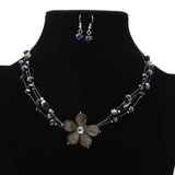 New Boho Bohemian Choker Crystal Necklace Multi Layer Silver Short Beads Strand Shell Flower Jewelry Women