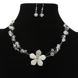 New Boho Bohemian Choker Crystal Necklace Multi Layer Silver Short Beads Strand Shell Flower Jewelry Women