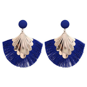 Long Tassel Statement Earrings for Women Bohemian Ethnic Tassel Earring Boho Flower Fringed Earings Fashion Jewelry