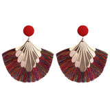 Long Tassel Statement Earrings for Women Bohemian Ethnic Tassel Earring Boho Flower Fringed Earings Fashion Jewelry