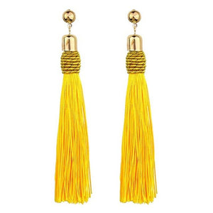 Long Tassel Statement Earrings for Women Bohemian Ethnic Tassel Earring Boho Flower Fringed Earings Fashion Jewelry