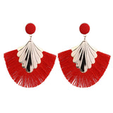 Long Tassel Statement Earrings for Women Bohemian Ethnic Tassel Earring Boho Flower Fringed Earings Fashion Jewelry