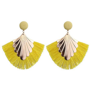 Long Tassel Statement Earrings for Women Bohemian Ethnic Tassel Earring Boho Flower Fringed Earings Fashion Jewelry