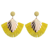 Long Tassel Statement Earrings for Women Bohemian Ethnic Tassel Earring Boho Flower Fringed Earings Fashion Jewelry