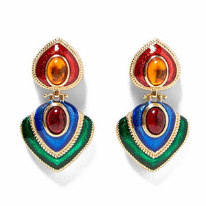 Miwens Square Eye Heart Boho Trendy Ethnic Pendant Hanging Earrings Women Party Statement Jewelry Bijoux A435