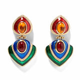 Miwens Square Eye Heart Boho Trendy Ethnic Pendant Hanging Earrings Women Party Statement Jewelry Bijoux A435