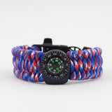 JUJIE Boho Bracelet Homme Braided Compass Survival Bracelets Jewelry