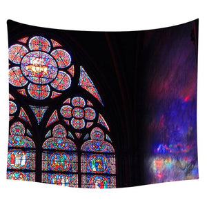 Gajjar Art Notre Dame wall digital print tapestry Decor Religious Boho Wall Carpet Bohemia Beach Blanket Decor