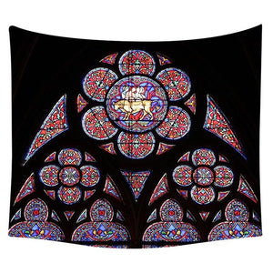 Gajjar Art Notre Dame wall digital print tapestry Decor Religious Boho Wall Carpet Bohemia Beach Blanket Decor