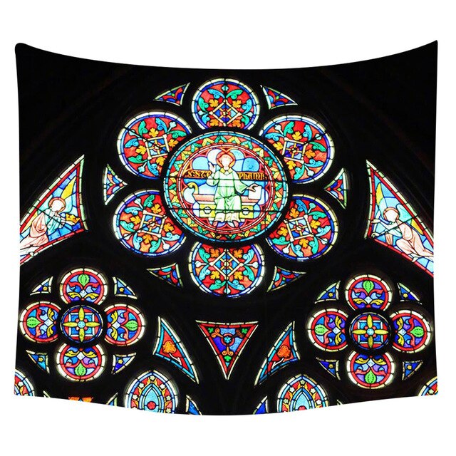 Gajjar Art Notre Dame wall digital print tapestry Decor Religious Boho Wall Carpet Bohemia Beach Blanket Decor