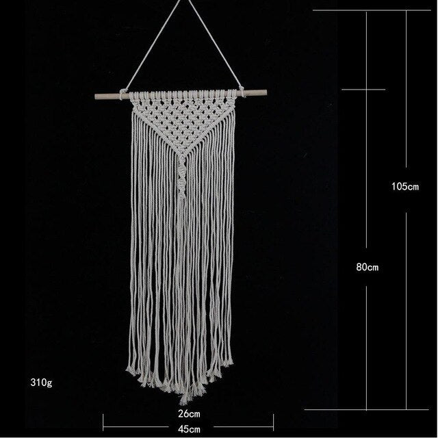 Macrame Wall Hanging Bohemian Tapestry With Lace Wedding Decoration Backdrop Boho Decor Wall Art Handmade Cotton