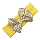 Elastic Children Headband Cute Sequins Bow Baby