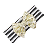 Elastic Children Headband Cute Sequins Bow Baby