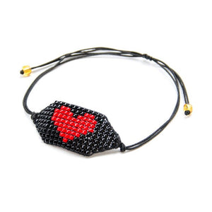 Go2boho Pulseiras MIYUKI Heart Bracelet Friendship Love Jewelry Delicas Bracelets Boho Handmade Woven Women Gifts