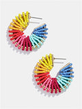 Dvacaman Bohemian Beaded Earrings for Women INS Girl Big Statement Earrings Lady Hoop Earrings Evening Accessories